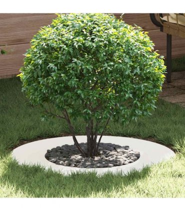 vidaXL suitable for Flat Tree Rings 5 pcs White Ø40 / 70 cm Steel