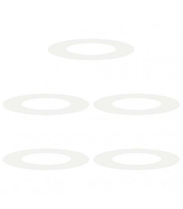 vidaXL suitable for Flat Tree Rings 5 pcs White Ø40 / 70 cm Steel