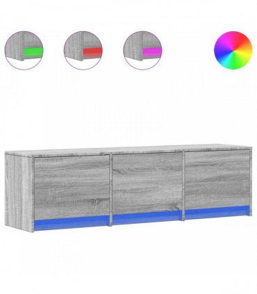 vidaXL TV Cabinet Grey Sonoma 140 x 34 x 40 cm Engineered Wood