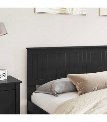 vidaXL Headboard Black Oak Engineered wood