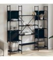 vidaXL Bookshelf | Black | Engineered wood | Large | Bookshelf | Rectangular