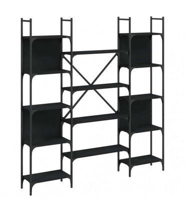 vidaXL Bookshelf | Black | Engineered wood | Large | Bookshelf | Rectangular