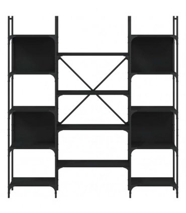 vidaXL Bookshelf | Black | Engineered wood | Large | Bookshelf | Rectangular