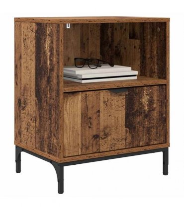 vidaXL Bedside Cabinet 2 pcs Old wood 49 x 36 x 61 cm Engineered wood