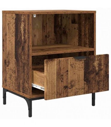 vidaXL Bedside Cabinet 2 pcs Old wood 49 x 36 x 61 cm Engineered wood
