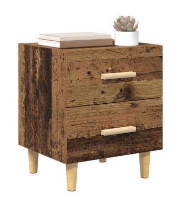 vidaXL Bed Cabinet Old Wood 40 x 35 x 47.5cm Engineered Wood