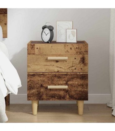 vidaXL Bed Cabinet Old Wood 40 x 35 x 47.5cm Engineered Wood