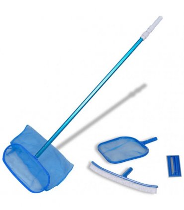 Pool Cleaning Set Brush 2 Leaf Skimmers 1 Telescopic Pole