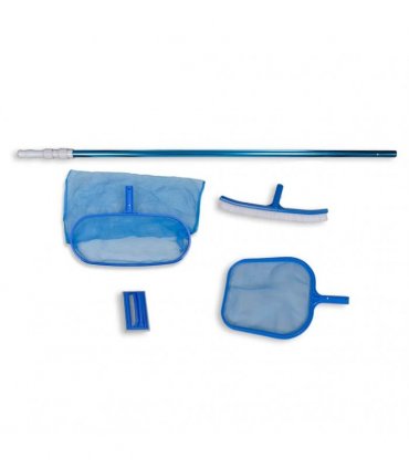 Pool Cleaning Set Brush 2 Leaf Skimmers 1 Telescopic Pole