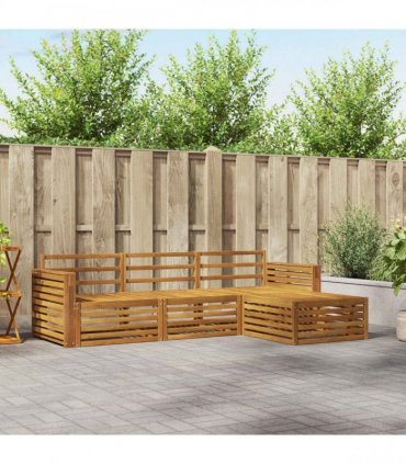 vidaXL Outdoor Sofa Set Natural 257.5 x 162.5 x 73 cm