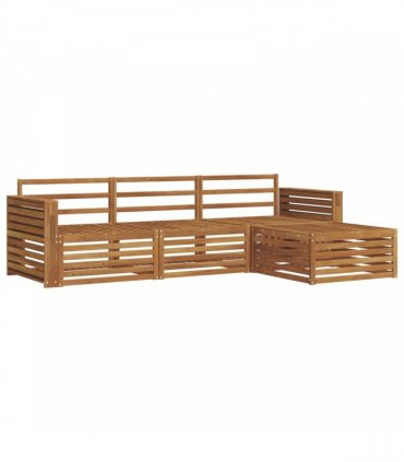 vidaXL Outdoor Sofa Set Natural 257.5 x 162.5 x 73 cm
