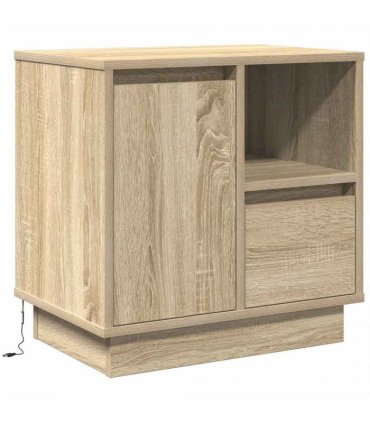 vidaXL Bedside Cabinet with Drawer 2 pcs Sonoma Oak 50 x 34.5 x 50 cm