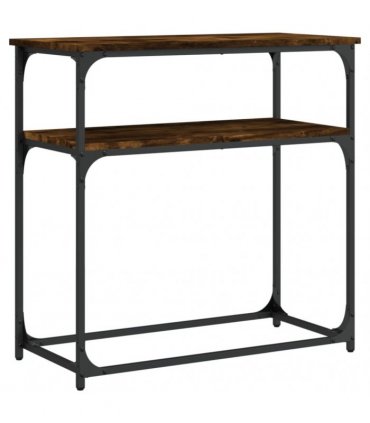 vidaXL Console Table Smoked Oak 75x35.5x75 cm Engineered Wood