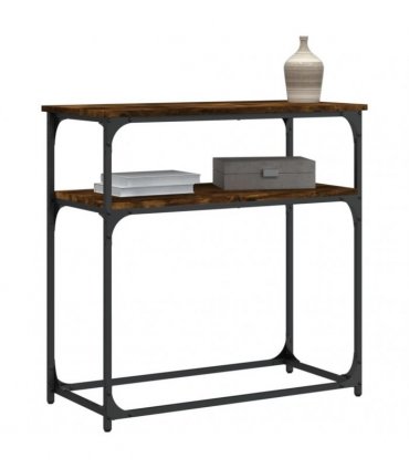vidaXL Console Table Smoked Oak 75x35.5x75 cm Engineered Wood