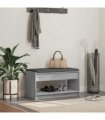 vidaXL Hall Bench with Cushion with Shelf Grey Sonoma 83 x 38 x 45 cm