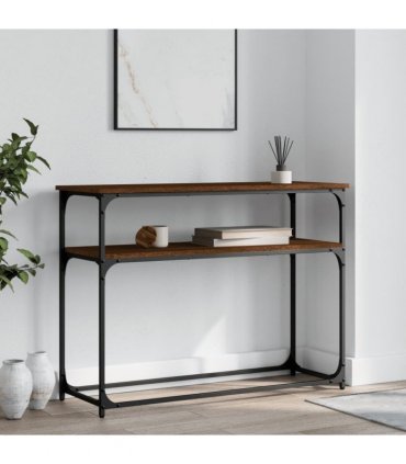 vidaXL Console Table Brown Oak 100x35.5x75 cm Engineered Wood