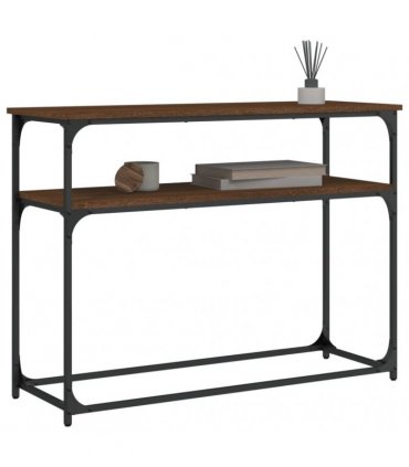 vidaXL Console Table Brown Oak 100x35.5x75 cm Engineered Wood