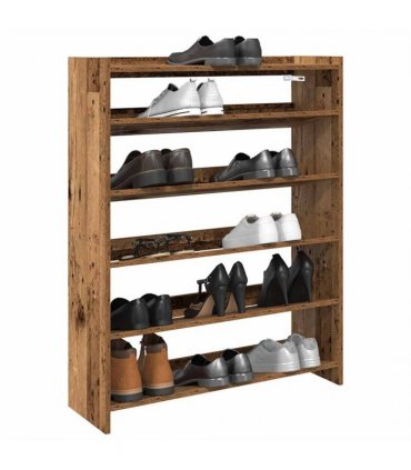 vidaXL Shoe Rack Old Wood 80x25x100 cm Engineered Wood