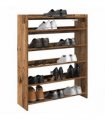 vidaXL Shoe Rack Old Wood 80x25x100 cm Engineered Wood
