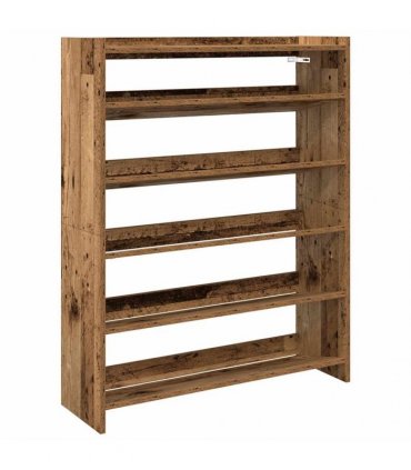 vidaXL Shoe Rack Old Wood 80x25x100 cm Engineered Wood