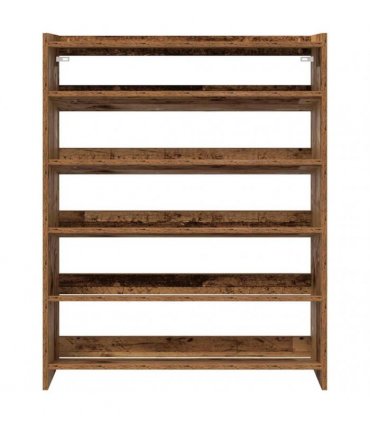vidaXL Shoe Rack Old Wood 80x25x100 cm Engineered Wood