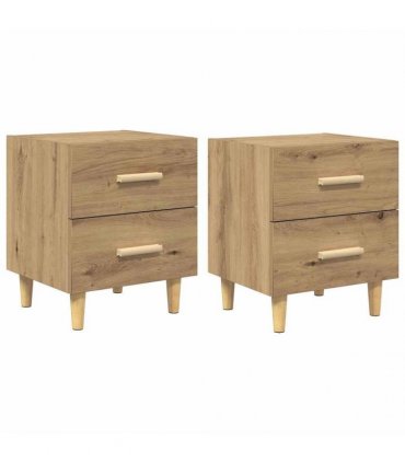 vidaXL Bed Cabinet 2 pcs Artisan Oak 40 x 35 x 47.5cm Engineered Wood