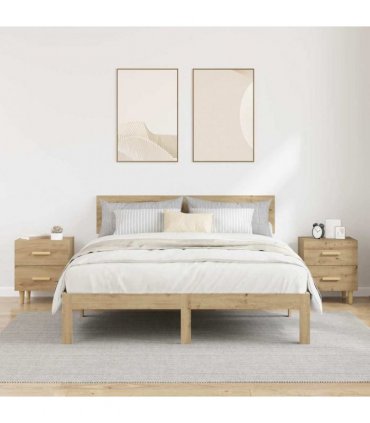 vidaXL Bed Cabinet 2 pcs Artisan Oak 40 x 35 x 47.5cm Engineered Wood