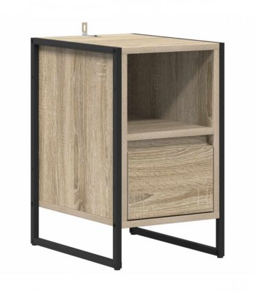 vidaXL Bedside Table Sonoma 39.5 x 30 x 50 cm Engineered Wood