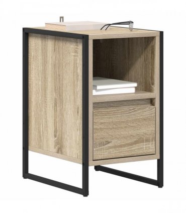 vidaXL Bedside Table Sonoma 39.5 x 30 x 50 cm Engineered Wood