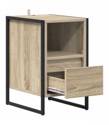 vidaXL Bedside Table Sonoma 39.5 x 30 x 50 cm Engineered Wood
