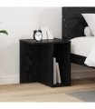 vidaXL End Table Black Oak 37 x 32 x 40 cm Engineered Wood
