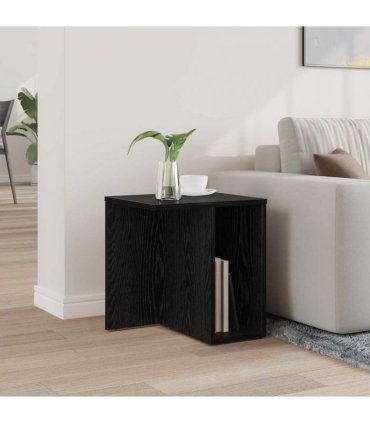 vidaXL End Table Black Oak 37 x 32 x 40 cm Engineered Wood