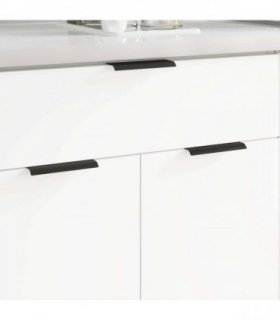 vidaXL Handle 725 pcs Black 120 x 39.6 x 17 mm Aluminium