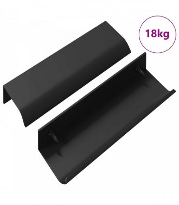 vidaXL Handle 725 pcs Black 120 x 39.6 x 17 mm Aluminium