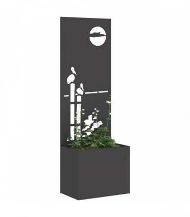 vidaXL Garden Privacy Screen Black 50 x 150 cm Cold-rolled steel