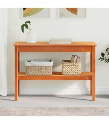 vidaXL Console Table Wax brown 110 x 40 x 75 cm Solid pine wood