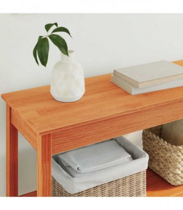 vidaXL Console Table Wax brown 110 x 40 x 75 cm Solid pine wood