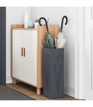 vidaXL Rain Umbrella Stand Anthracite 15.5 x 15.5 x 49 cm Steel
