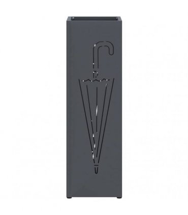 vidaXL Rain Umbrella Stand Anthracite 15.5 x 15.5 x 49 cm Steel
