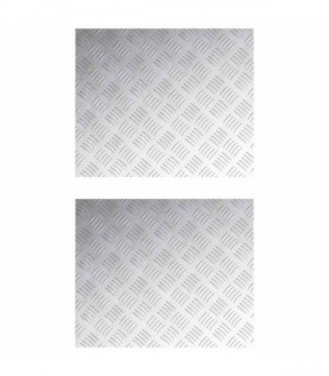 vidaXL Stair Tread Rectangular 2 pcs Silver 60 x 50 cm Aluminium