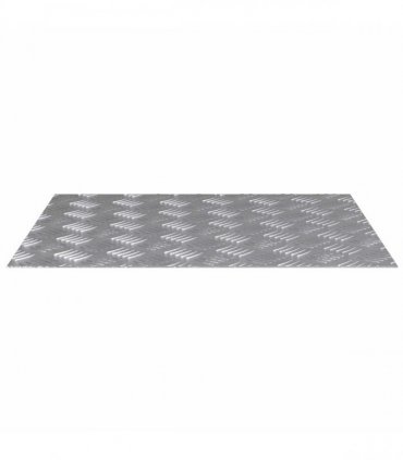 vidaXL Stair Tread Rectangular 2 pcs Silver 60 x 50 cm Aluminium