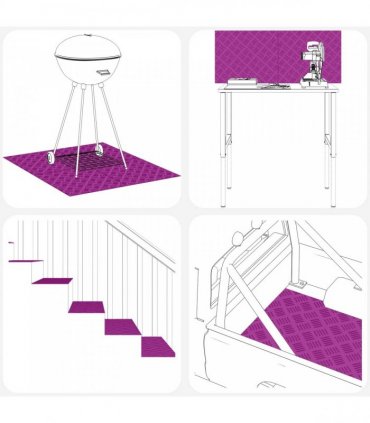 vidaXL Stair Tread Rectangular 2 pcs Silver 60 x 50 cm Aluminium