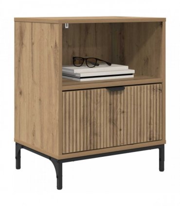 vidaXL Bedside Cabinet with Drawer 2 pcs Artisan oak 49 x 36 x 61 cm