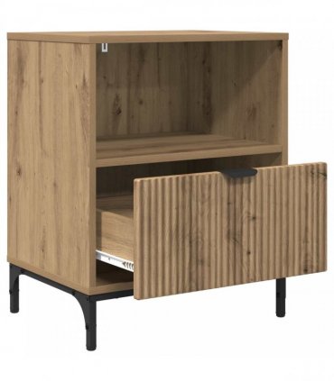 vidaXL Bedside Cabinet with Drawer 2 pcs Artisan oak 49 x 36 x 61 cm