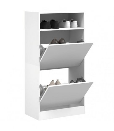 vidaXL Shoe Cabinet White 60x34x116 cm Engineered Wood