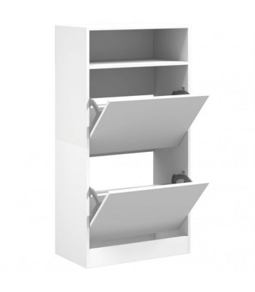 vidaXL Shoe Cabinet White 60x34x116 cm Engineered Wood