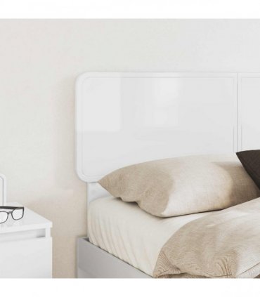 vidaXL Headboard Gloss White Engineered wood