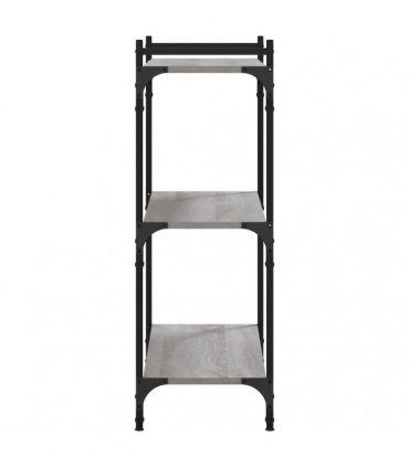 vidaXL Bookcase 3-Tier Grey Sonoma 80x30x86 cm Engineered Wood