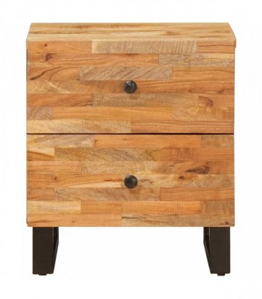 vidaXL Bedside Cabinet Brown 40 x 33 x 46 cm Solid Mango Wood
