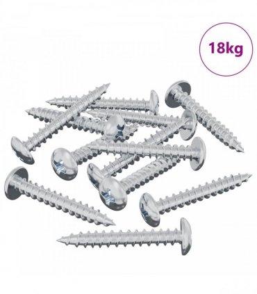 vidaXL Wood Screw 8182 pcs Silver M4 x 28 mm Iron